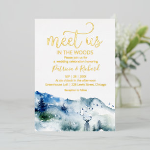 Meet Us In The Woods Forest Outdoor Wedding