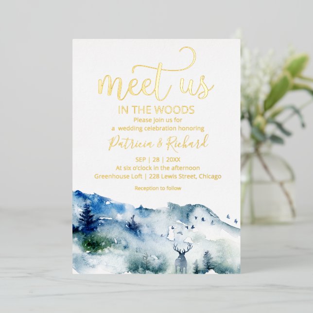Meet Us In The Woods Forest Outdoor Wedding (Standing Front)