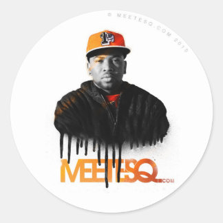 MeetESQ.com sprayed Classic Round Sticker