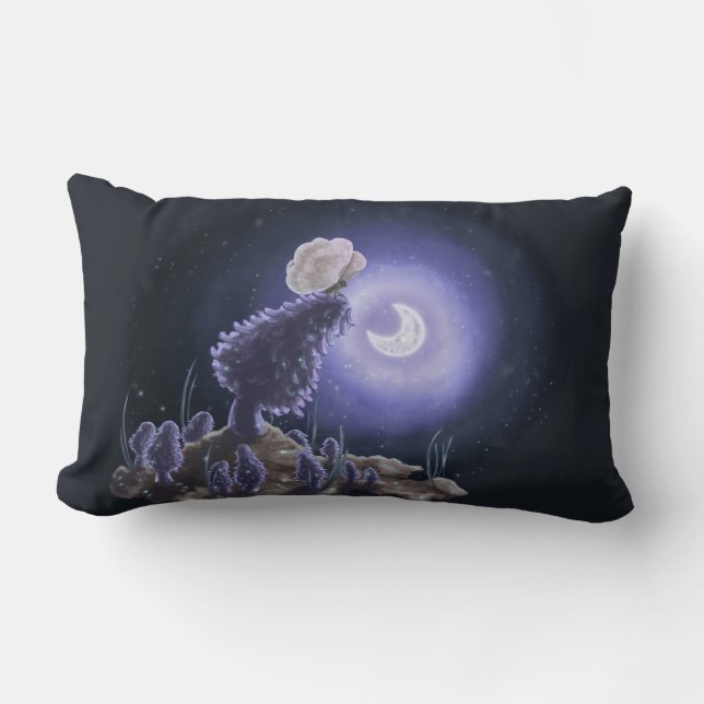 Meeting at Moonlight Lumbar Pillow (Front)