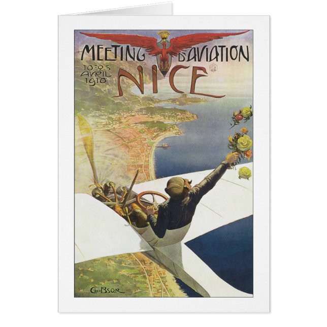 Meeting Aviation Nice Travel Poster (Devant)
