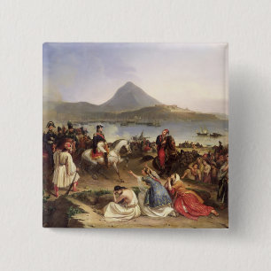 Meeting Between General Nicolas Joseph Maison 2 Inch Square Button