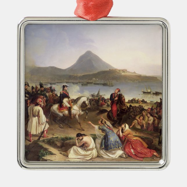 Meeting Between General Nicolas Joseph Maison Metal Ornament (Front)