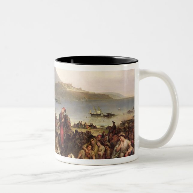 Meeting Between General Nicolas Joseph Maison Two-Tone Coffee Mug (Right)