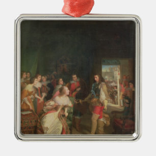 Meeting Between Louis II  de Bourbon Metal Ornament