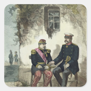 Meeting between Otto von Bismarck and Napoleon Square Sticker
