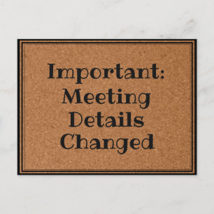 Meeting Changes Postcard
