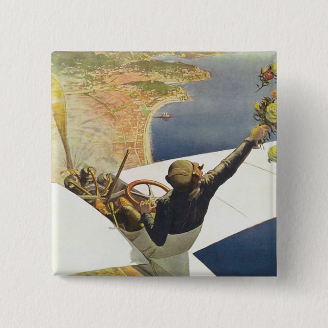 Meeting d'Aviation Nice 2 Inch Square Button (Front)