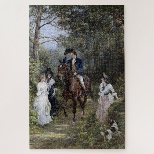 Meeting in the Forest (by Heywood Hardy) Jigsaw Puzzle (Vertical)