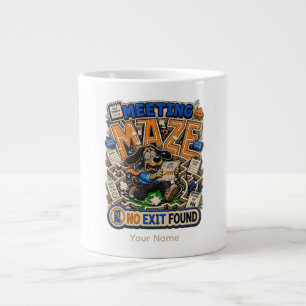 Meeting Maze Personalized Funny Office T-Shirt, Cu Large Coffee Mug