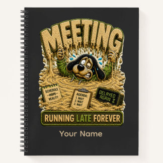 Meeting Maze Personalized Funny Office T-Shirt, Cu Notebook