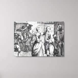 Meeting of Chevalier Des Greux and Manon Canvas Print