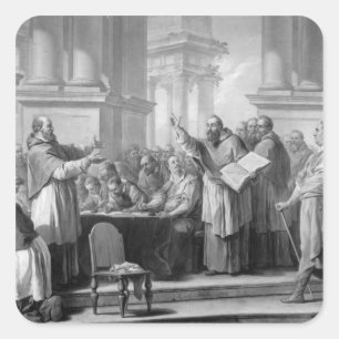 Meeting of St. Augustine and the Donatists Square Sticker