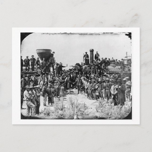 Meeting of the Rails - Promontory Point Utah 1869 Postcard (Front)