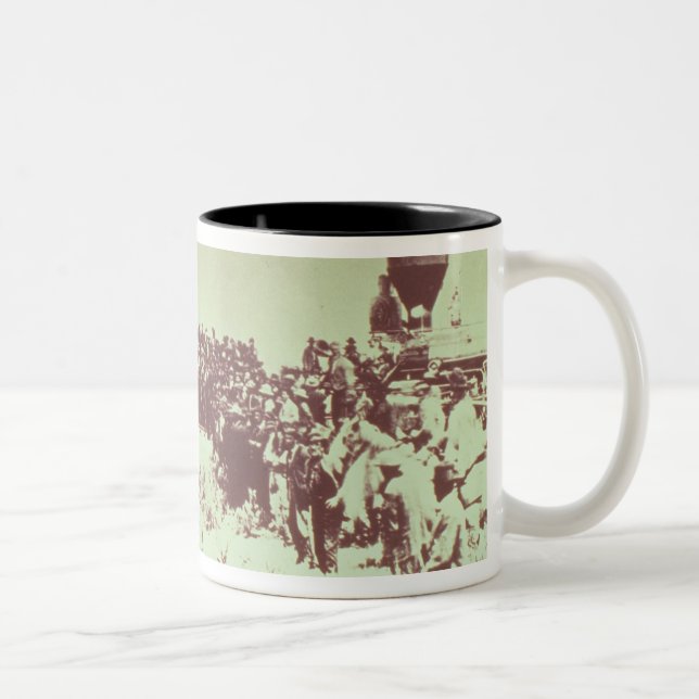 Meeting of the Union Pacific and the Central Pacif Two-Tone Coffee Mug (Right)