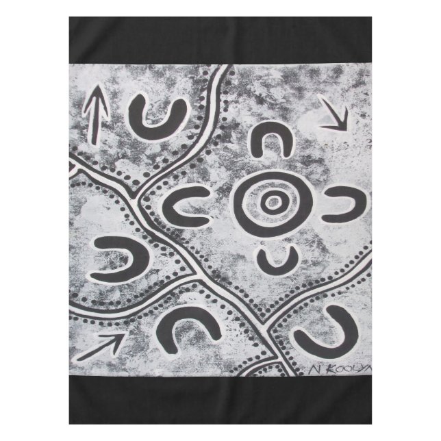 Meeting Place Grey Tablecloth (Front)