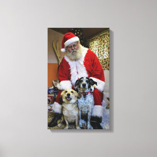 Meeting Santa Canvas Print