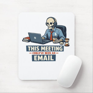 Meeting Survivor Mouse Pad Funny Office Zoom Mee