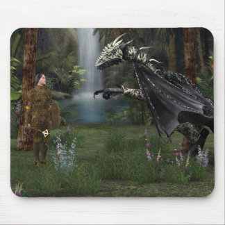 Meeting with the dragon mouse pad