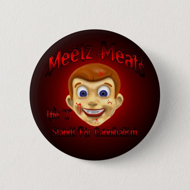 Meetz Meats 2 Inch Round Button (Front)