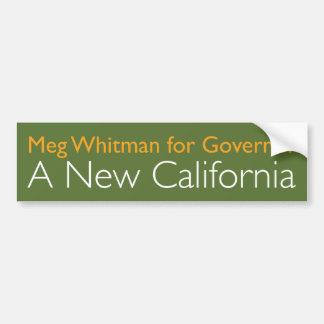 Meg Whitman For Governor Bumper Sticker