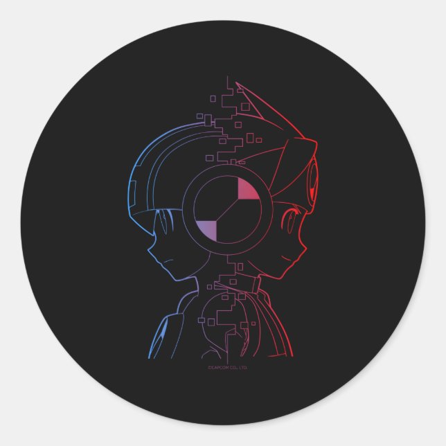 Mega Battle Network Mega Lan Classic Round Sticker (Front)