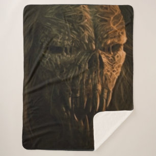 MEGA CREEPY SHERPA BLANKET