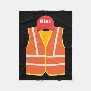 Mega Garbage Collector Vest For Trump Election Day Fleece Blanket