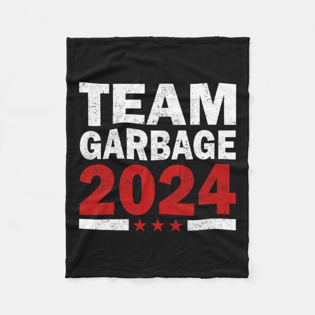 Mega Garbage Proud Trump Supporter  Fleece Blanket (Front)