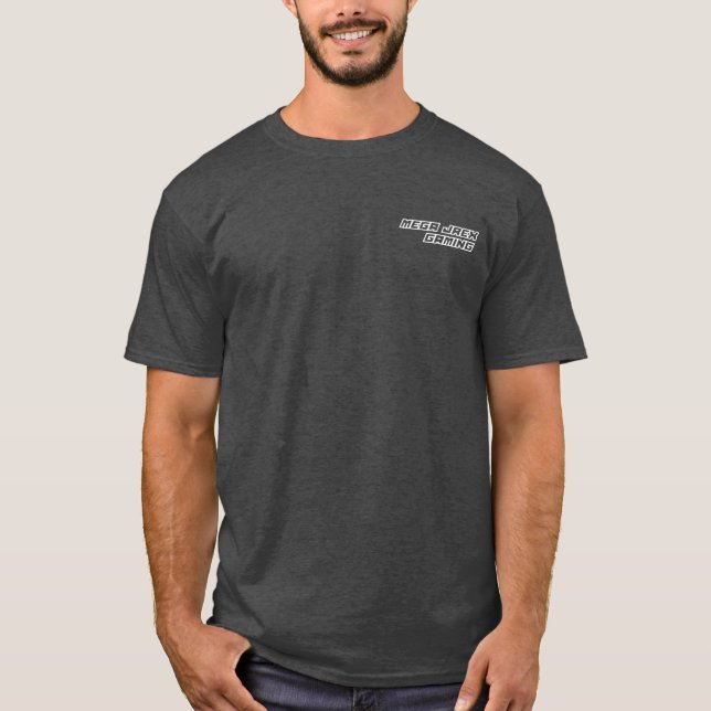 Mega Jrex Gaming charcoal grey mens shirt (Front)