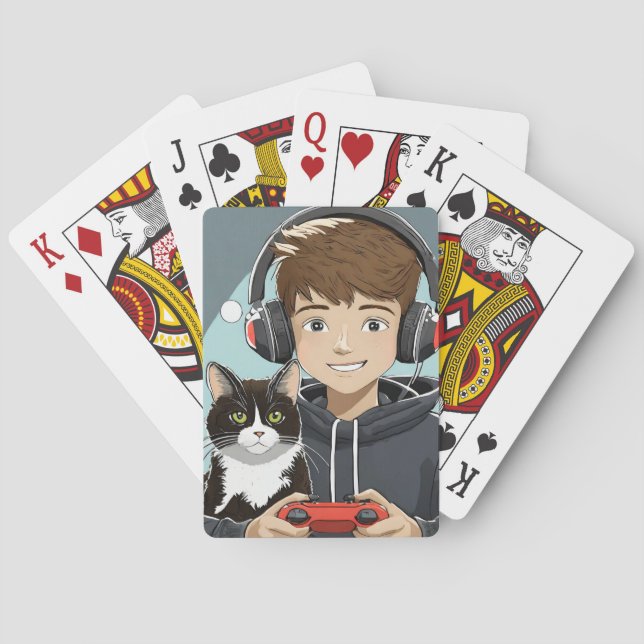 Mega Jrex Gaming playing cards (Back)