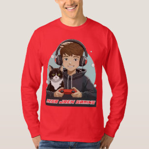 Mega Jrex Gaming red long sleeve mens shirt
