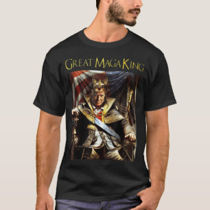 Mega King USA Flag Proud Ultra Maga Trump   T-Shirt