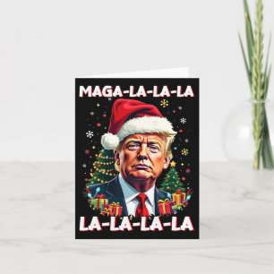 Mega La La La Donald Trump Potus 47 Ugly Christmas Card