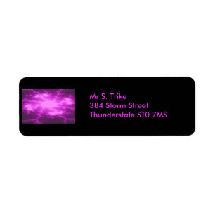 Mega Lightning Fractal Custom Address Label
