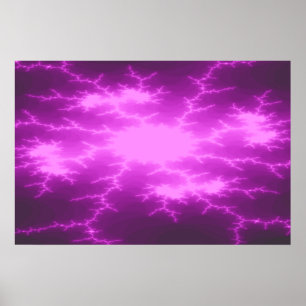 Mega Lightning Fractal Poster