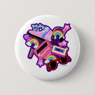 Mega Neon 80s Design 2 Inch Round Button