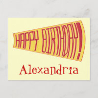 Mega Phone Bonne Anniversaire Carte postale person