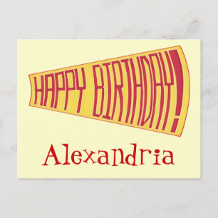 Mega Phone Happy Birthday Personalized Postcards