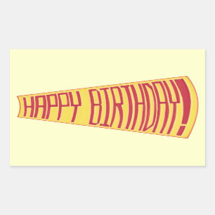 Mega Phone joyeuse Stickers d'anniversaire