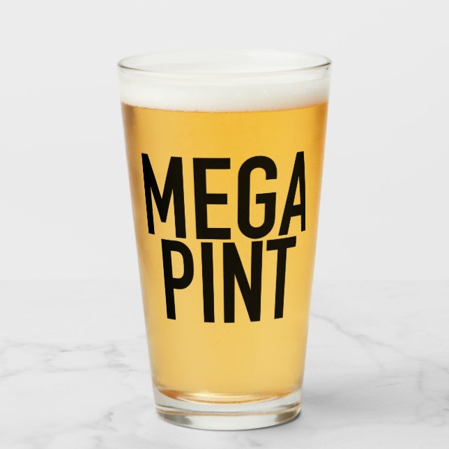 MEGA PINT Mug Boire Verre Coupe Coffee Vin Bière (Devant (rempli))