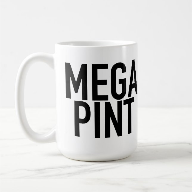 MEGA PINT Mug Drinking Glass Cup Coffee Wine Beer (Left)