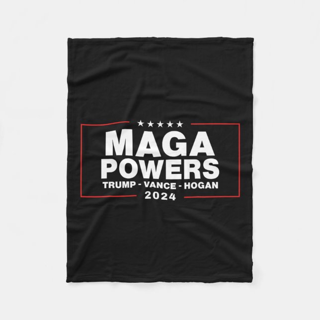 Mega Powers Trump Vance Hogan 1  Fleece Blanket (Front)