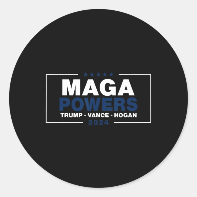 Mega Powers Trump Vance Hogan 2  Classic Round Sticker (Front)