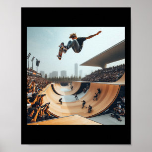 Mega Rampa Brazil. Skateboarding Contest Skateboar Poster