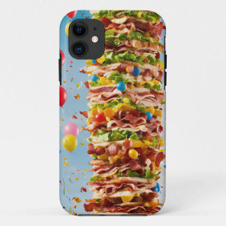 mega size  burger design apple iphone case