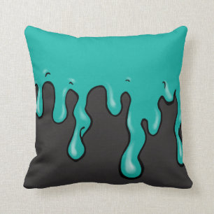 Mega Slime Drip (Customizable Slime Colour) Throw Pillow