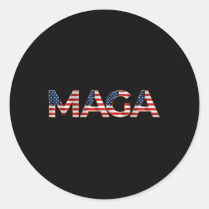 Mega Usa Flag Letters 4th Of July 2024 President T Classic Round Sticker