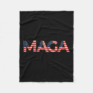 Mega Usa Flag Letters 4th Of July 2024 President T Fleece Blanket