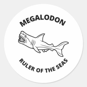 Megalodon Classic Round Sticker